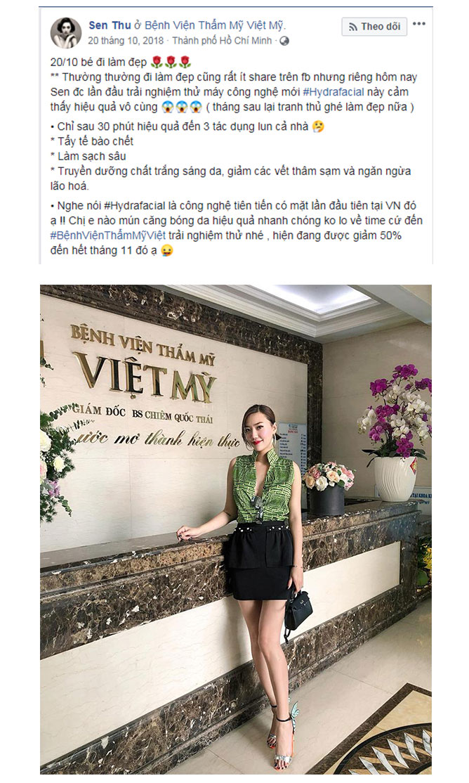 Sen Thu tại bệnh viện Việt Mỹ