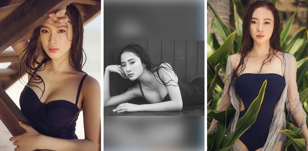 Hình ảnh của Angela Phương Trinh hậu phẫu thuật nâng ngực.