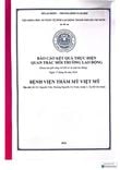 Kết quả thực hiện quan trắc môi trường lao động năm 2024